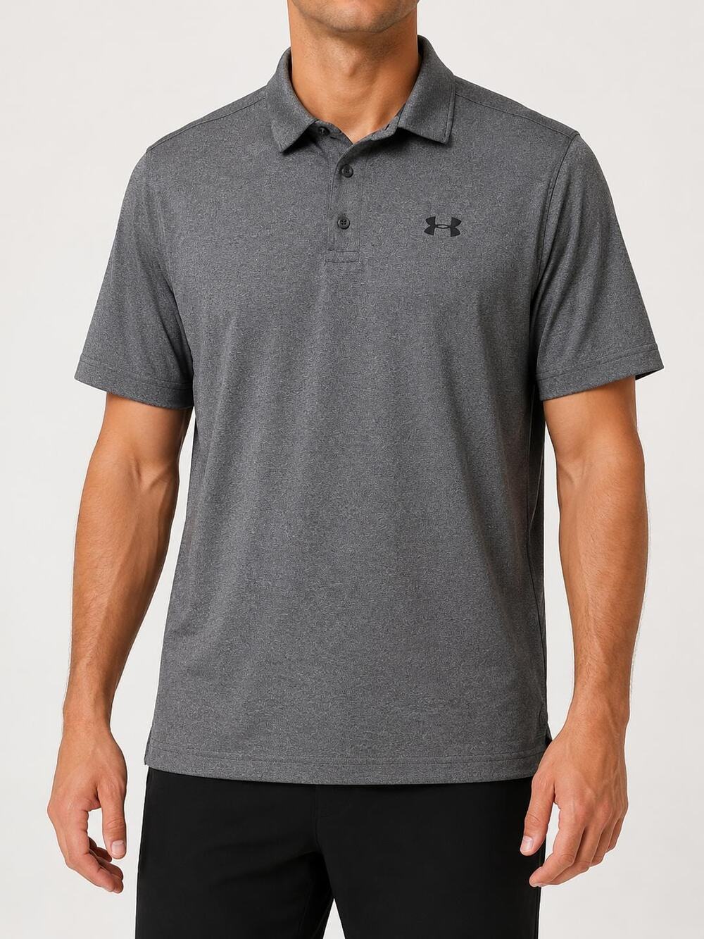 Under Armour HeatGear Men’s Large Gray Loose Fit Short Sleeve Golf Polo Shirt